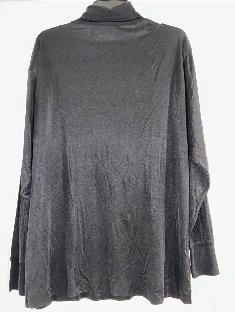 SPORT SILKS NWOT Men's Black 100% Pure Chinese Imperial Silk Turtleneck Size XL. - Picture 9 of 9